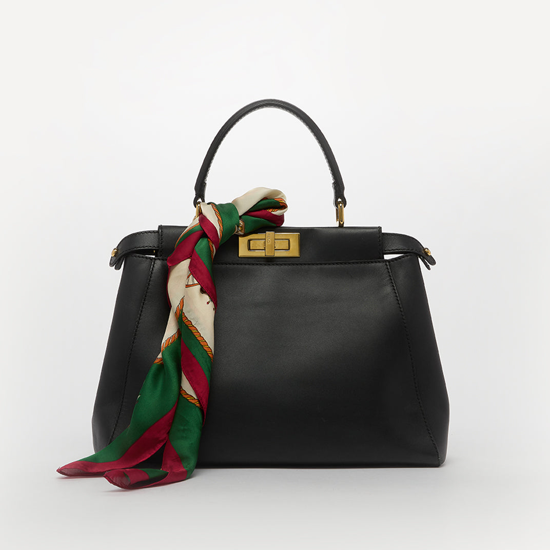 FENDI Peekaboo Handbag Black COCOON