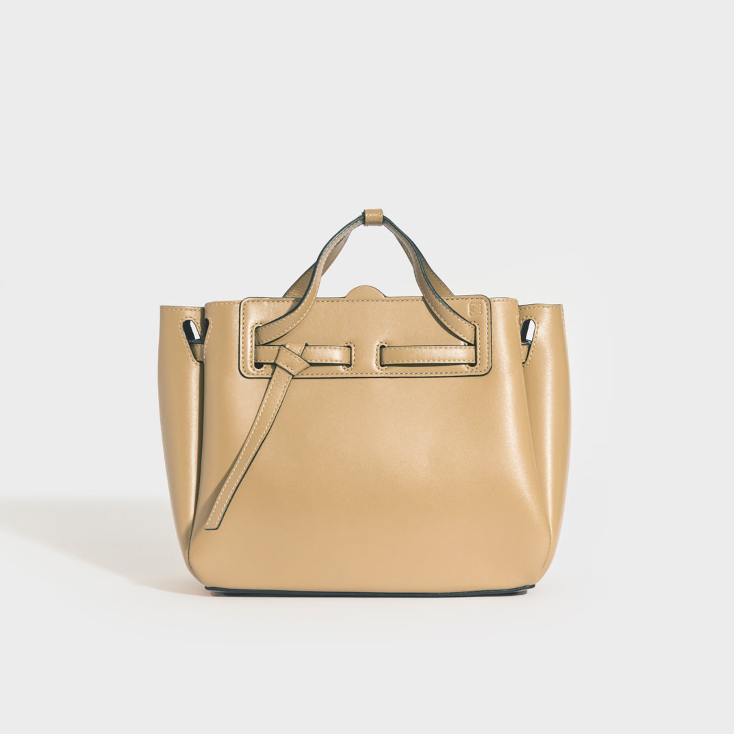 LOEWE Mini Lazo Tote Bag in Camel COCOON