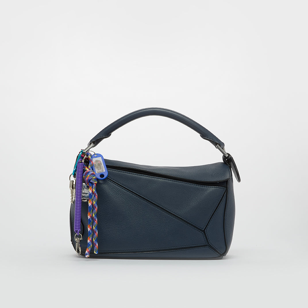 LOEWE Puzzle Small Smooth Leather Bag in Ocean COCOON