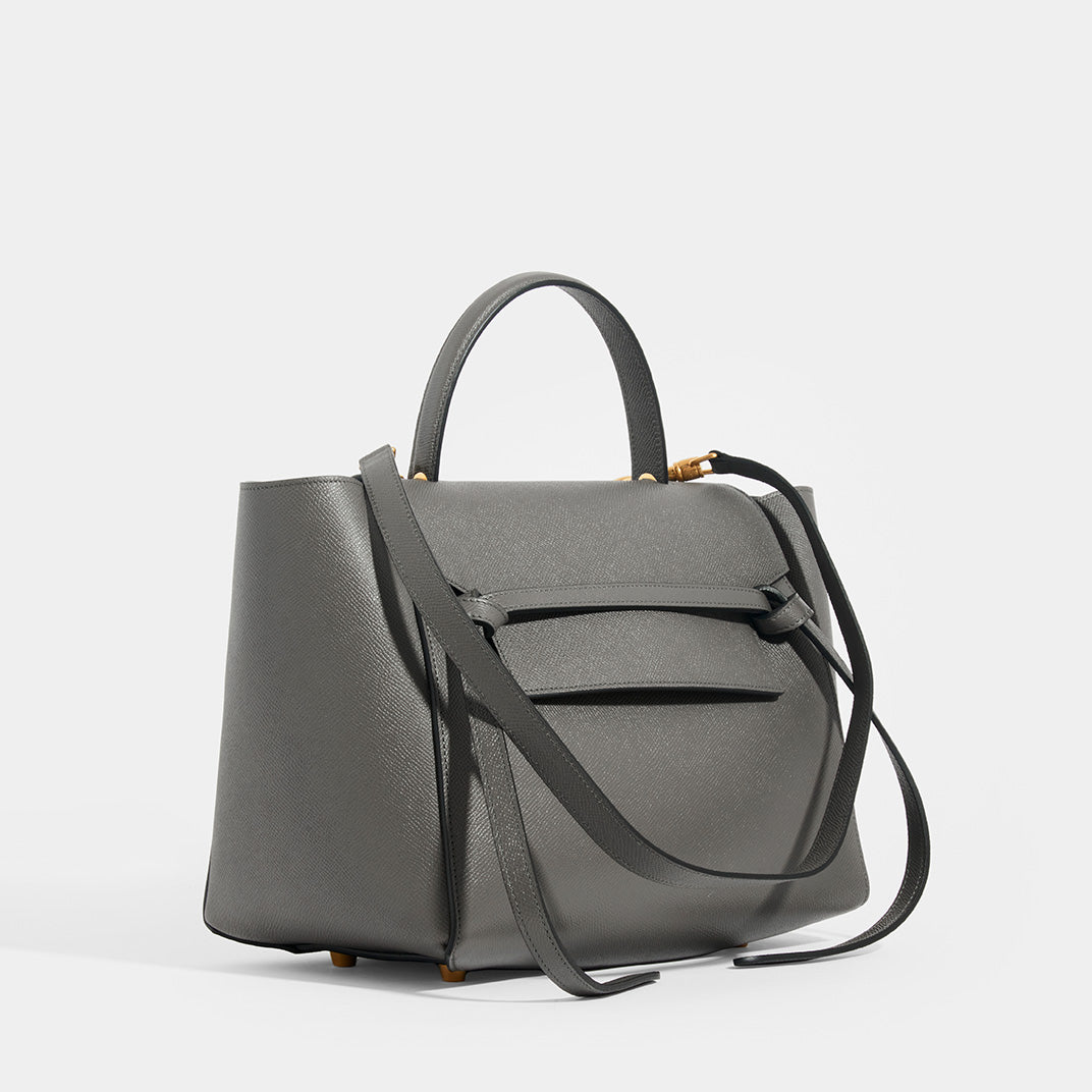 Celine Belt Bag Mini 28 X 23 X 17Cm Calfskin Gray Color Big Bag