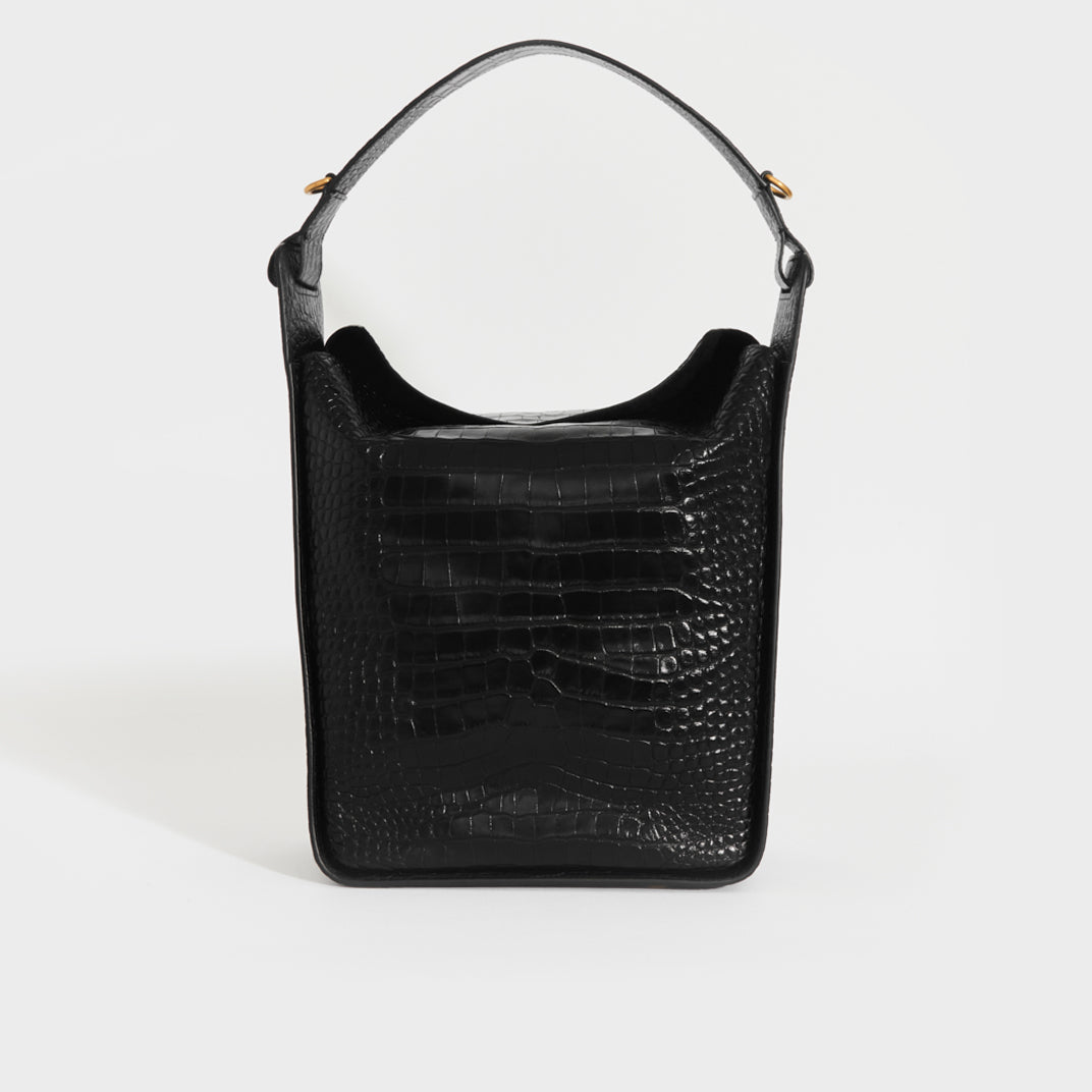 Balenciaga, Bags, Balenciaga Tool S Crocodileeffect Leather Shoulder Bag  New