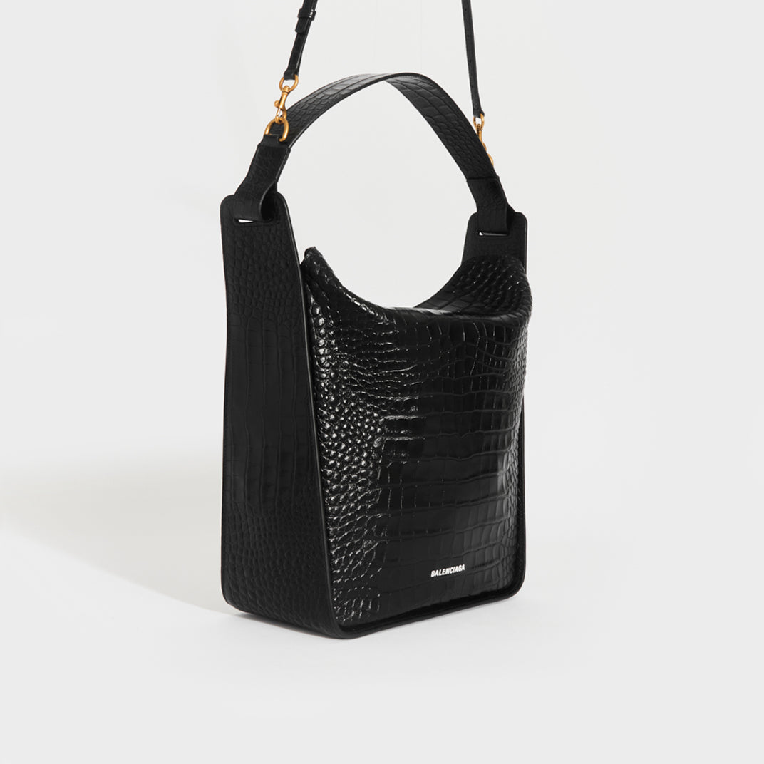 BALENCIAGA Small Everyday Tote in Black Leather | COCOON