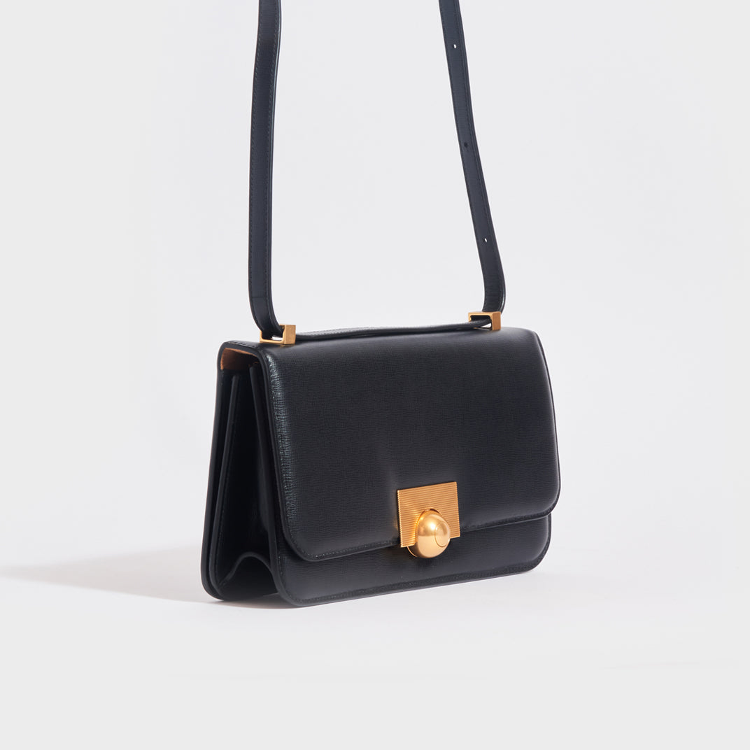 Bottega Veneta Black Leather And Wool Shoulder Bag - 11GGFA