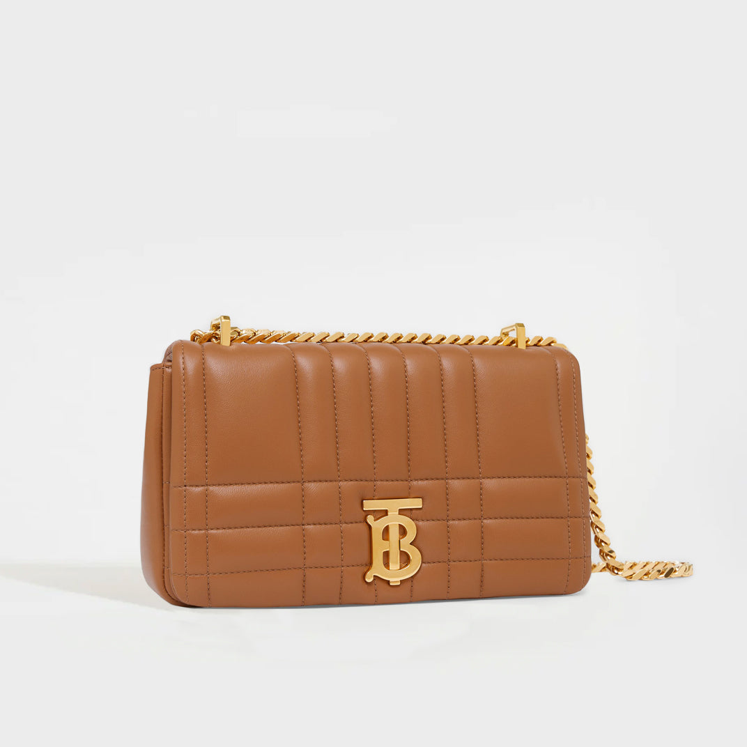 Burberry Lola Small Quilted Leather Shoulder Bag - Maple Brown