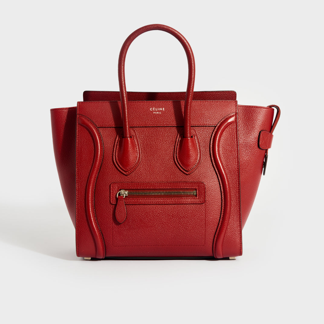 Celine Leather Bowler Bag - Red Handle Bags, Handbags - CEL254122