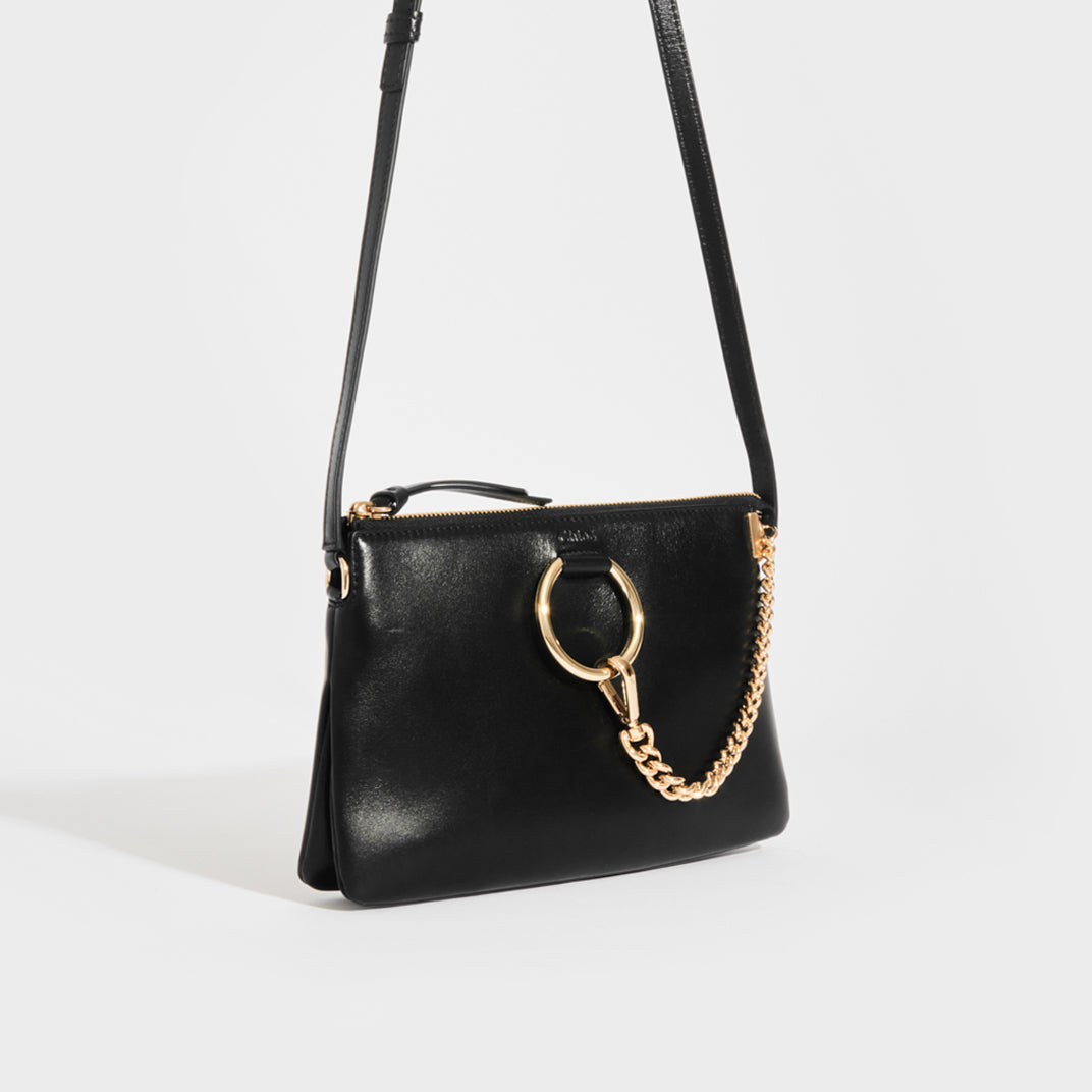 chloe faye small shoulder bag black, Women's Fashion, Bags & Wallets,  Cross-body Bags on Carousell