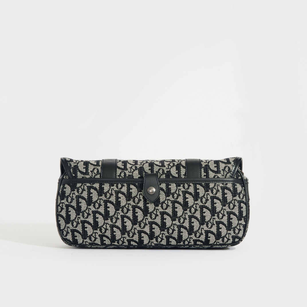 DIOR vintage trotter handbag / black Christian Dior clutch bag