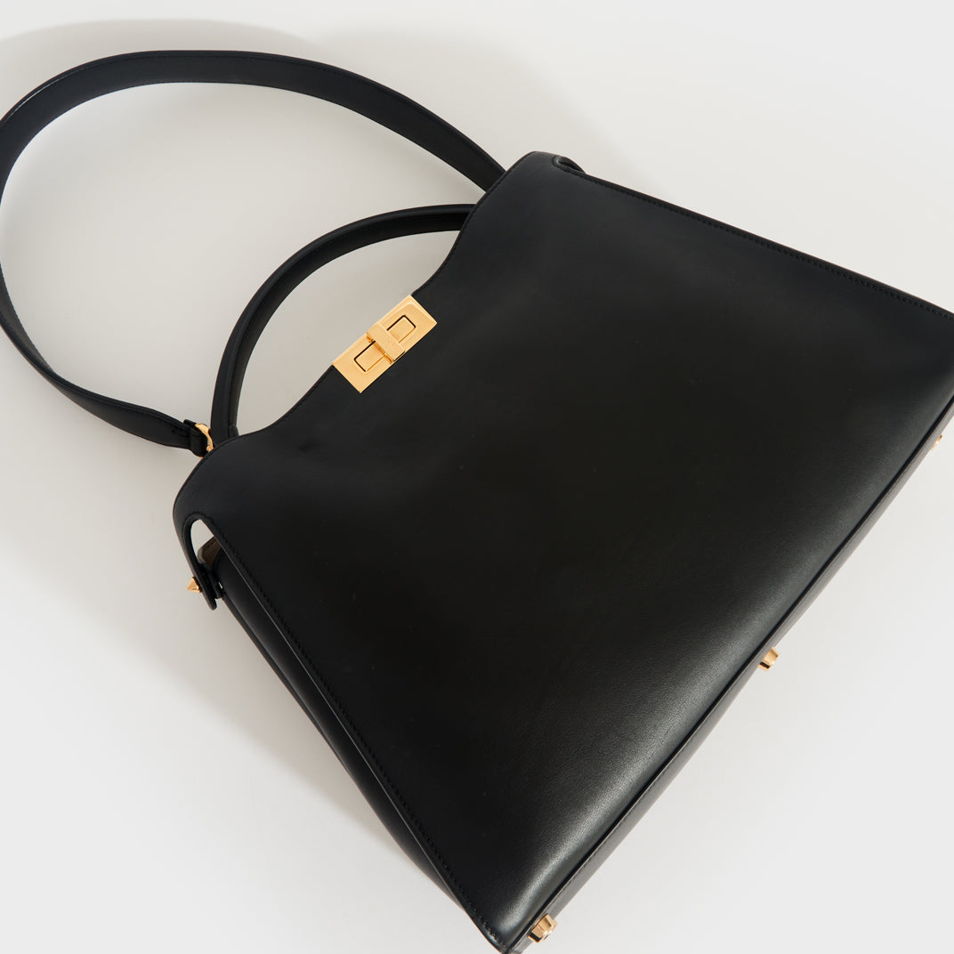 Peekaboo leather handbag Fendi Black in Leather - 37284288