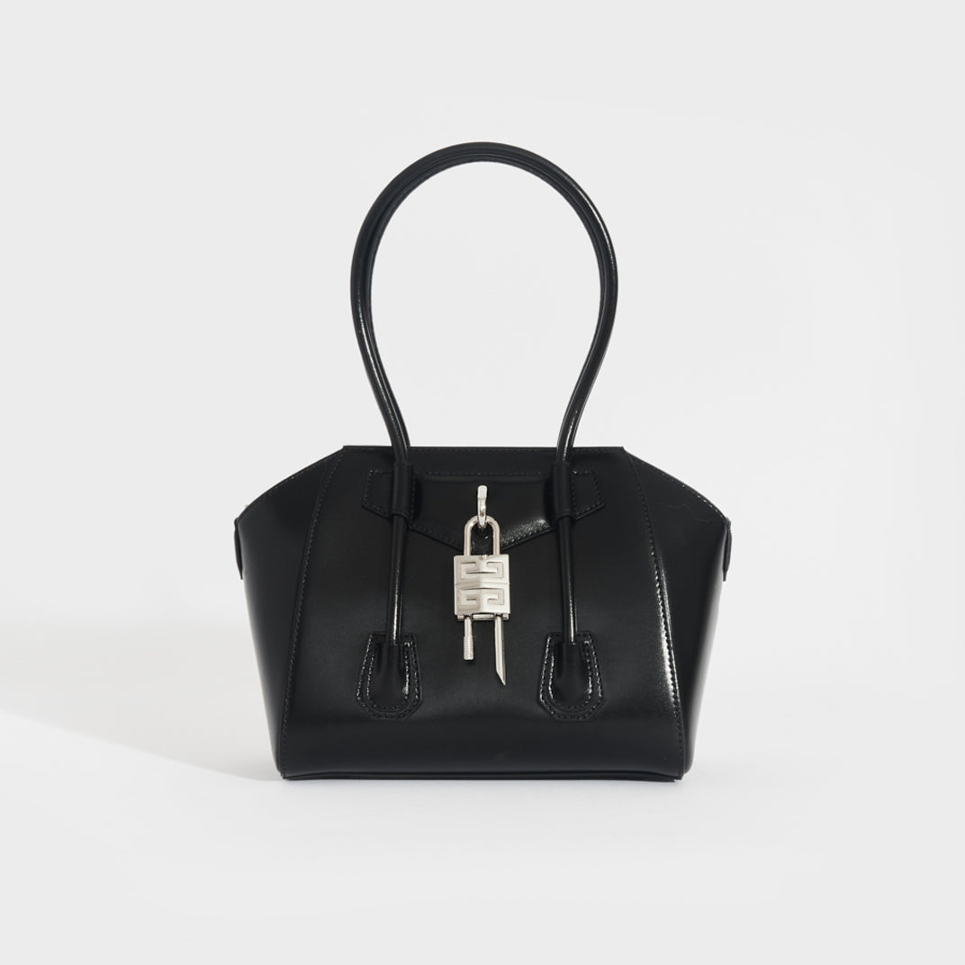 Givenchy Antigona Bag Glazed Leather Mini Black 2333031