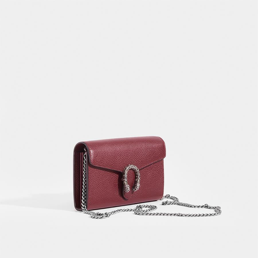 Gucci Beige And Red GG Dionysus Chain Wallet Bag