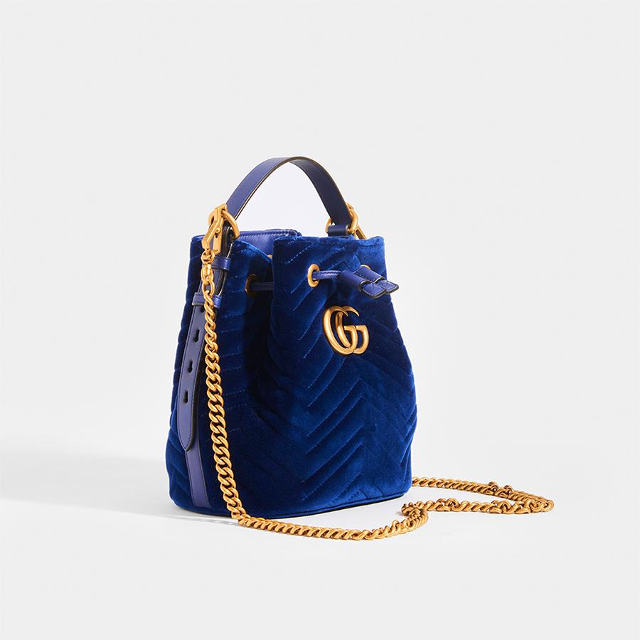 Gucci Bucket Bag- Navy Blue – yourvintagelvoe