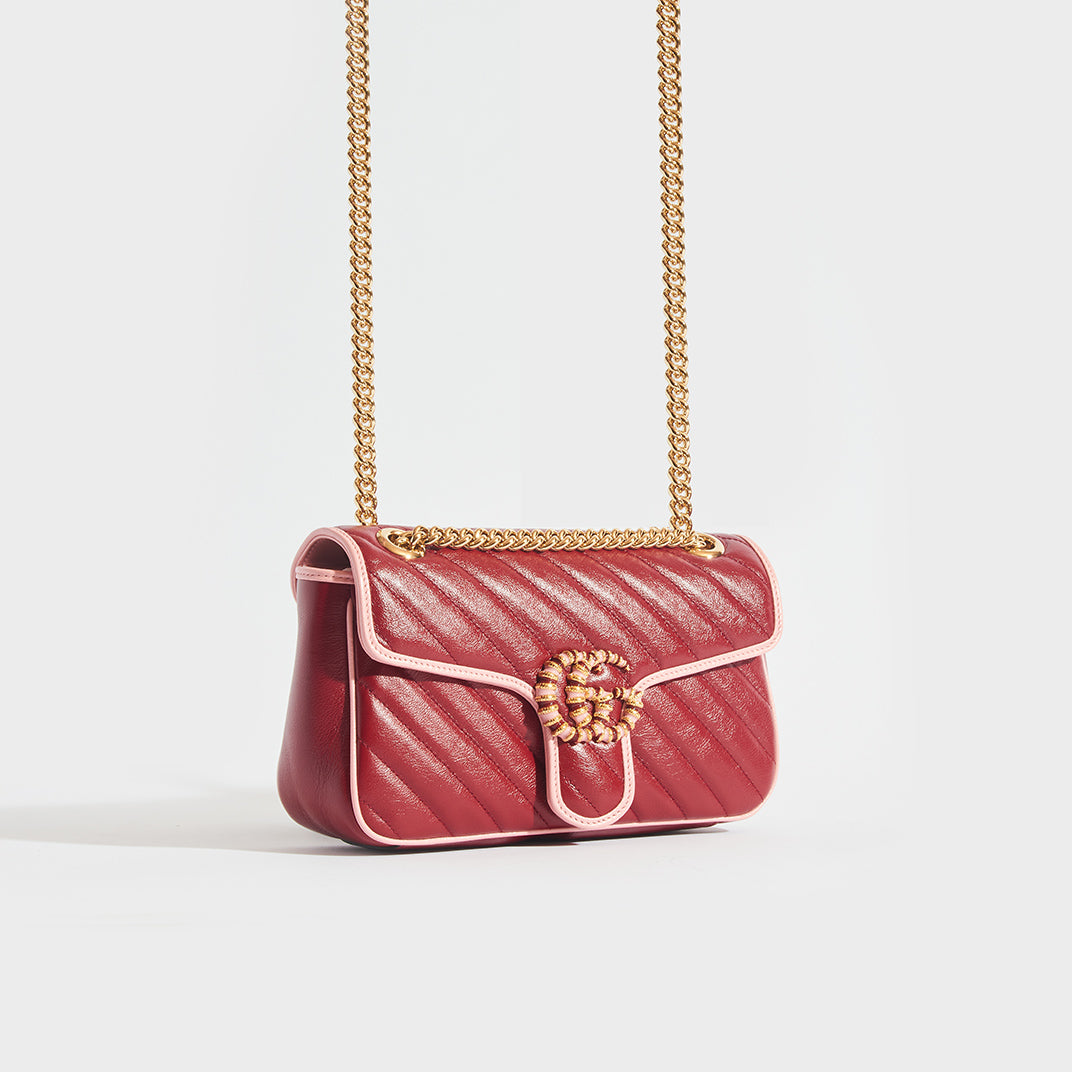 Gucci Pink Leather Small Shoulder Bag
