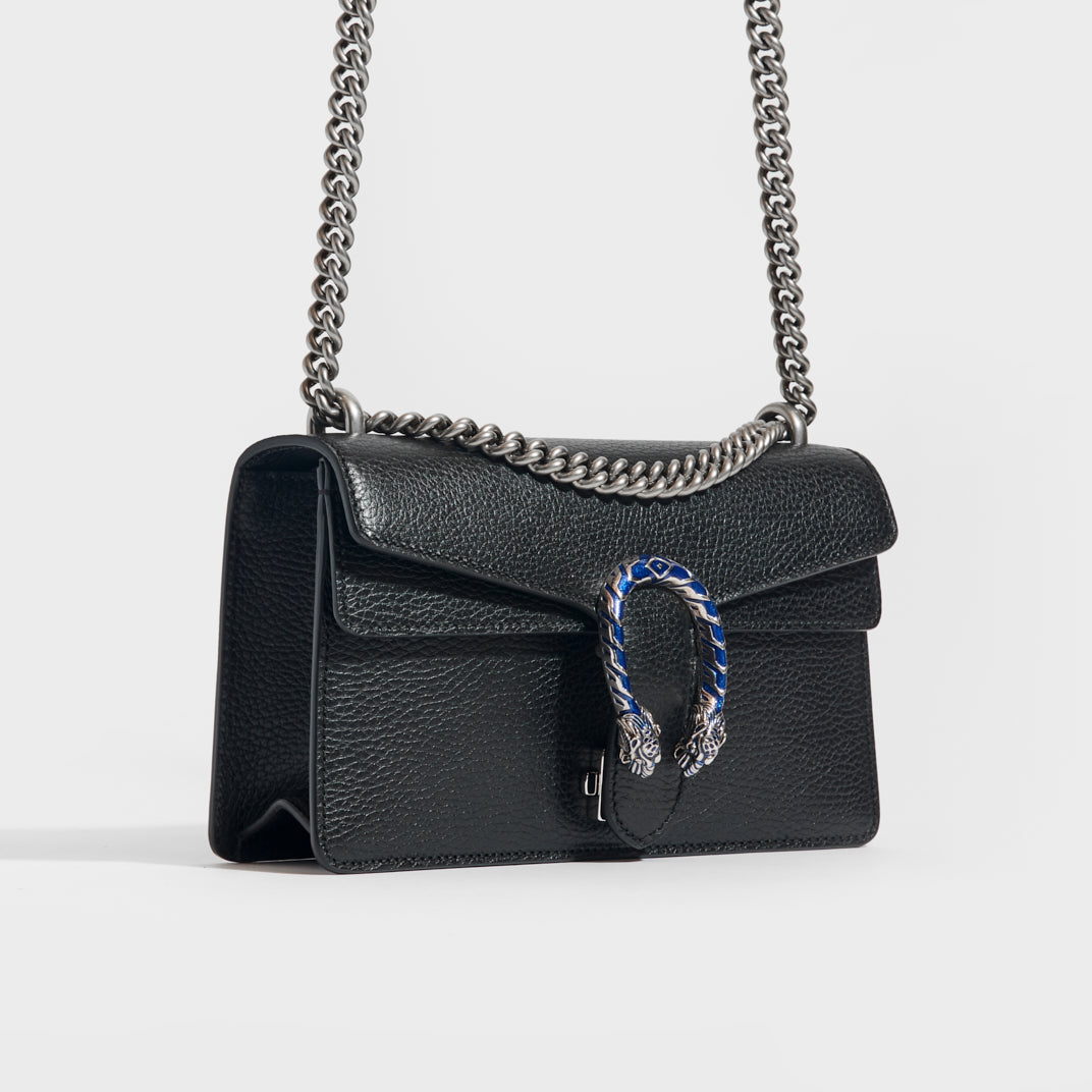 Gucci - Dionysus Black Suede Small Shoulder Bag