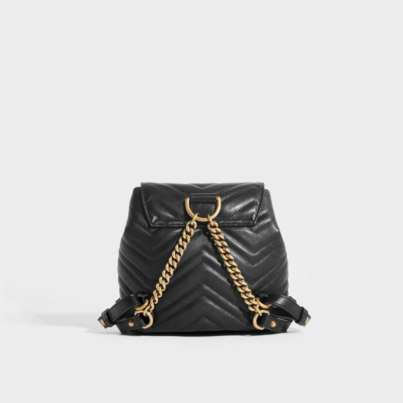 Gucci GG Marmont Matelasse Mini Backpack in Black –