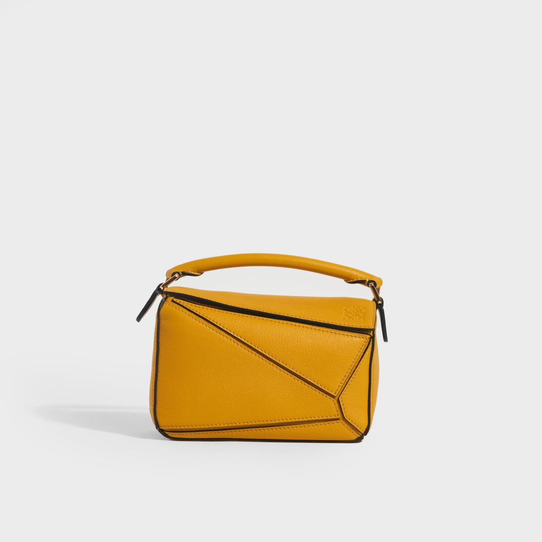Loewe - Puzzle Mini Textured-leather Shoulder Bag - Yellow - One Size - Net A Porter