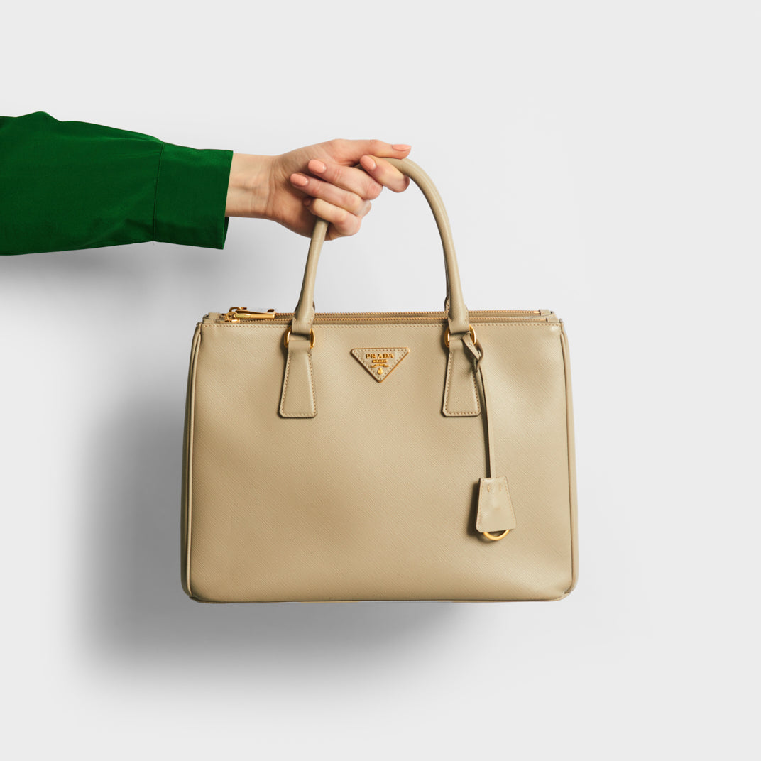 Prada Saffiano Leather Shoulder Bag - Neutrals for Women
