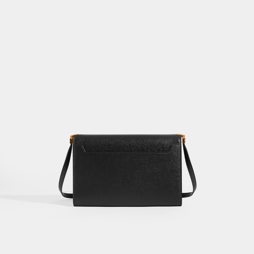 Saint Laurent Uptown Mini Strap Bag in Black