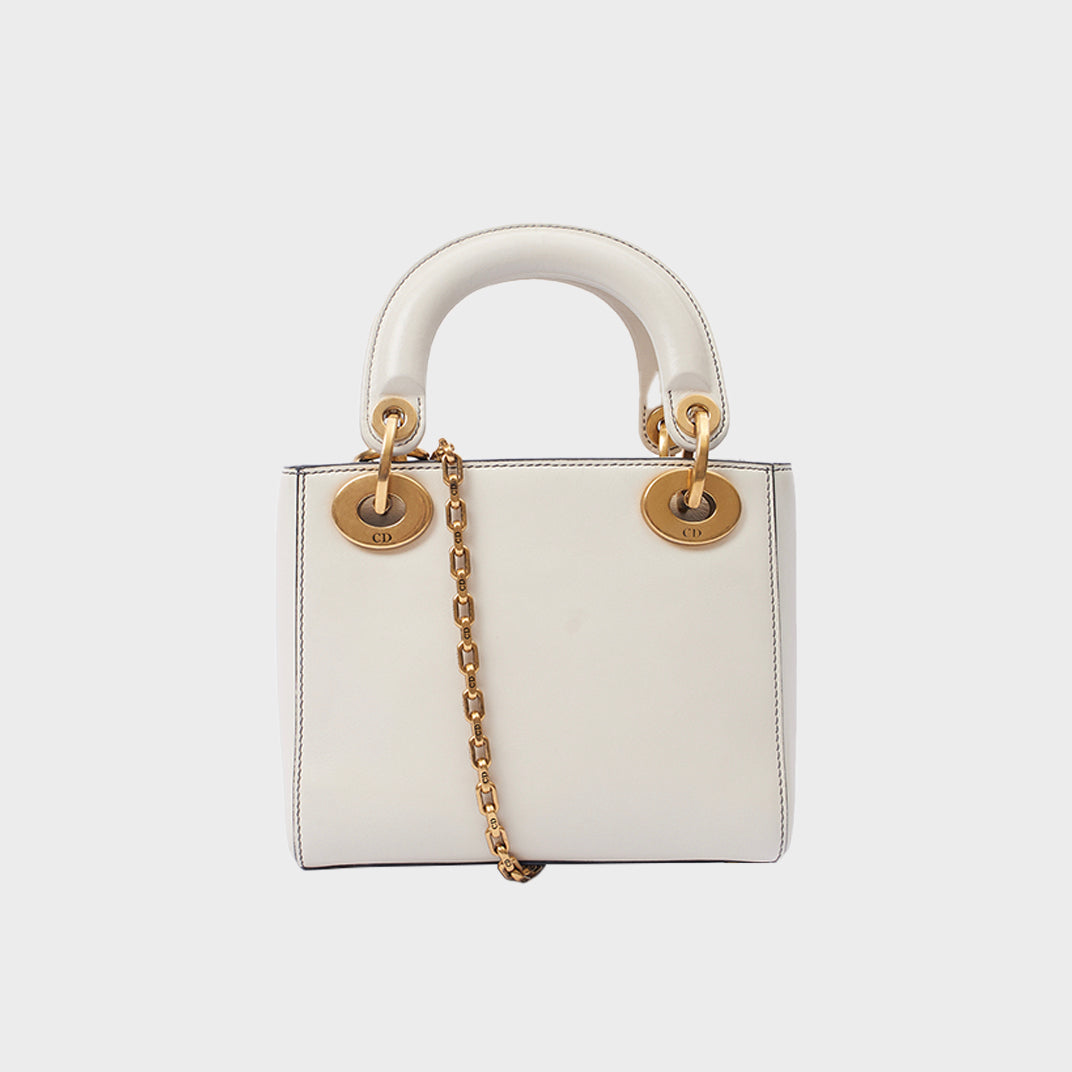 x Niki de Saint Phalle Mini Lady Dior in White Leather