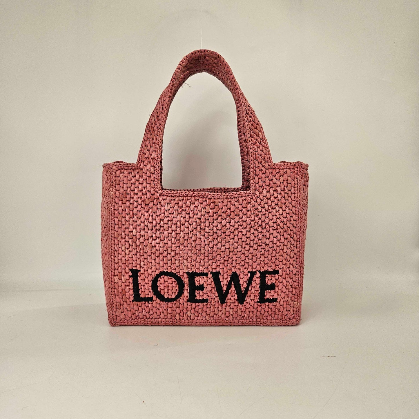 X Paula's Ibiza Mini Raffia Tote in Pink [ReSale]