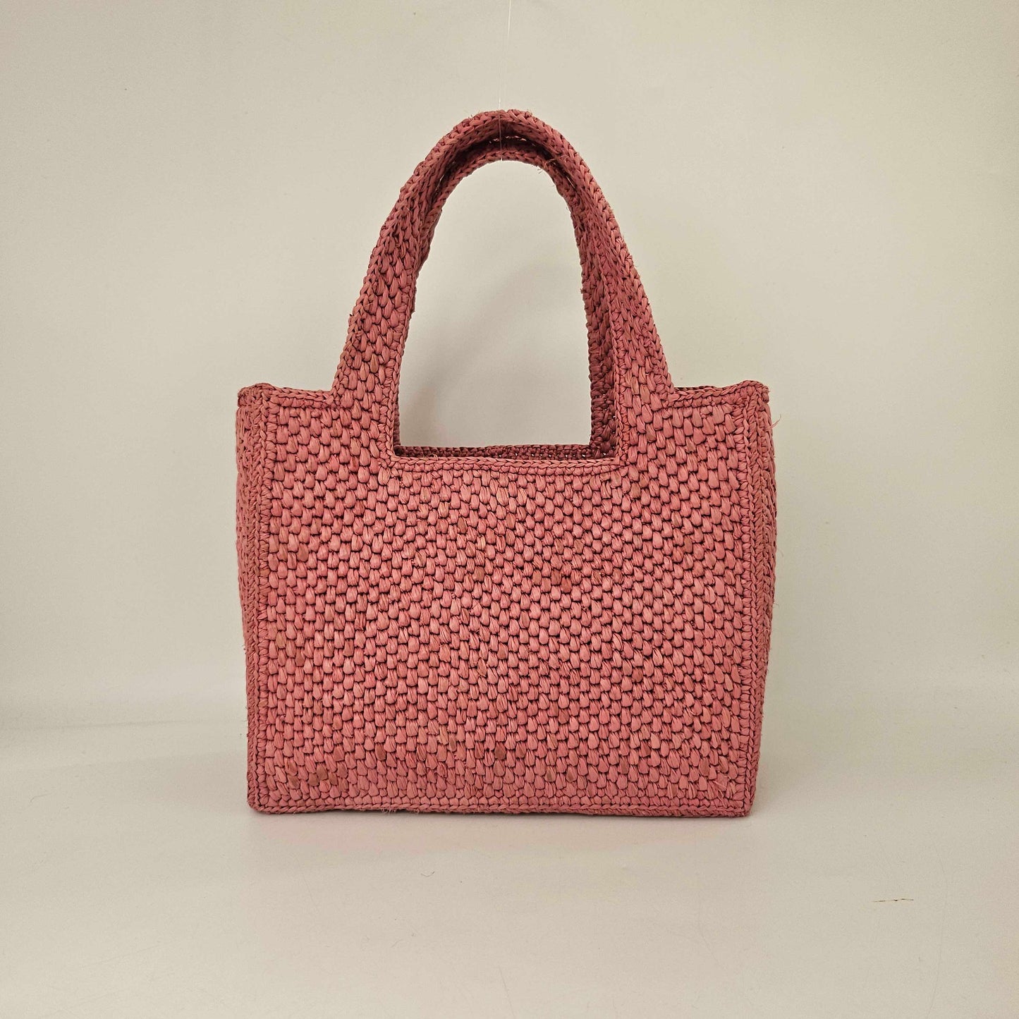 X Paula's Ibiza Mini Raffia Tote in Pink [ReSale]