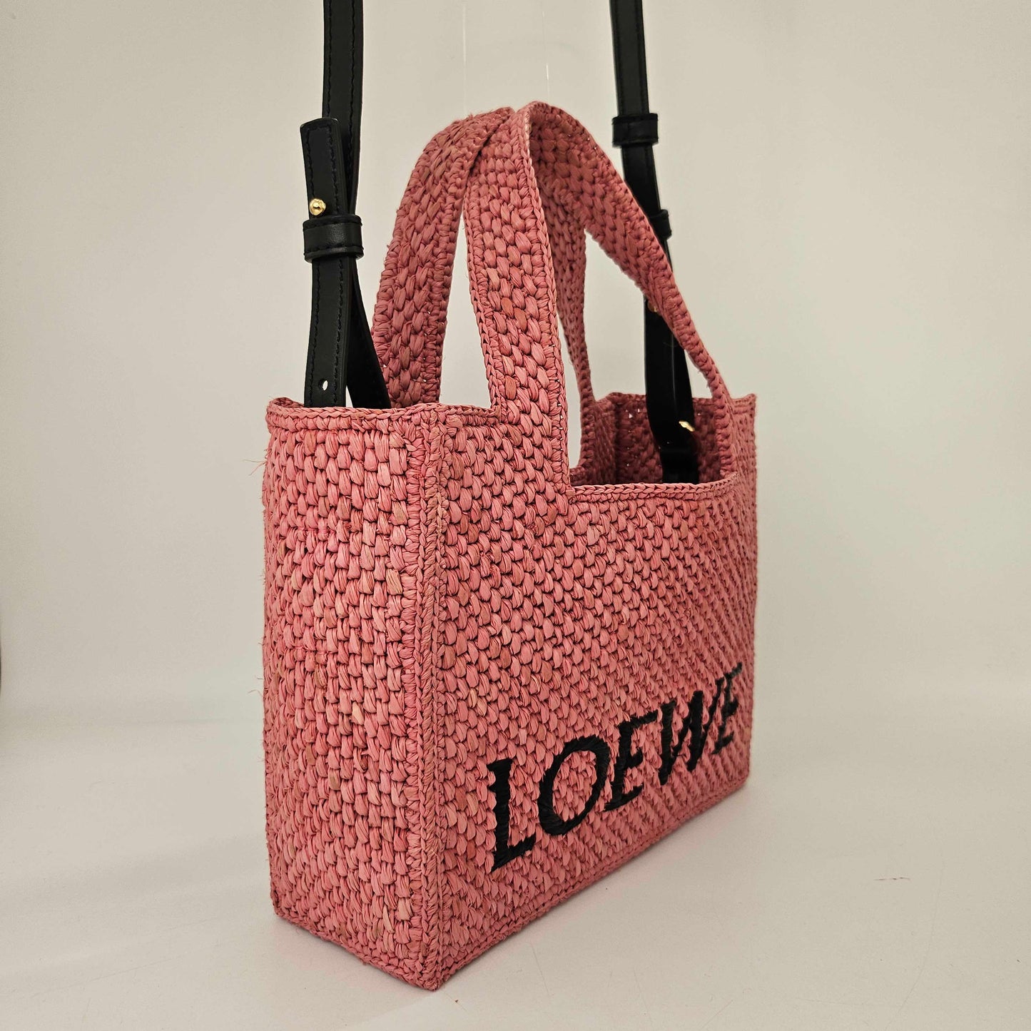 X Paula's Ibiza Mini Raffia Tote in Pink [ReSale]