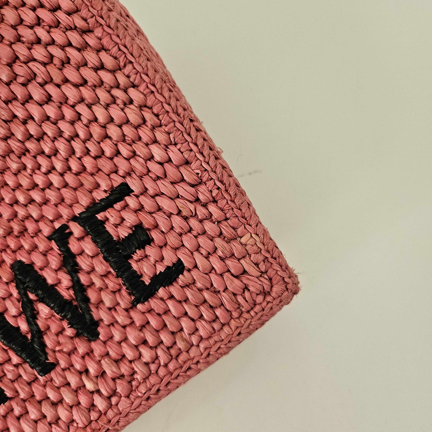 X Paula's Ibiza Mini Raffia Tote in Pink [ReSale]