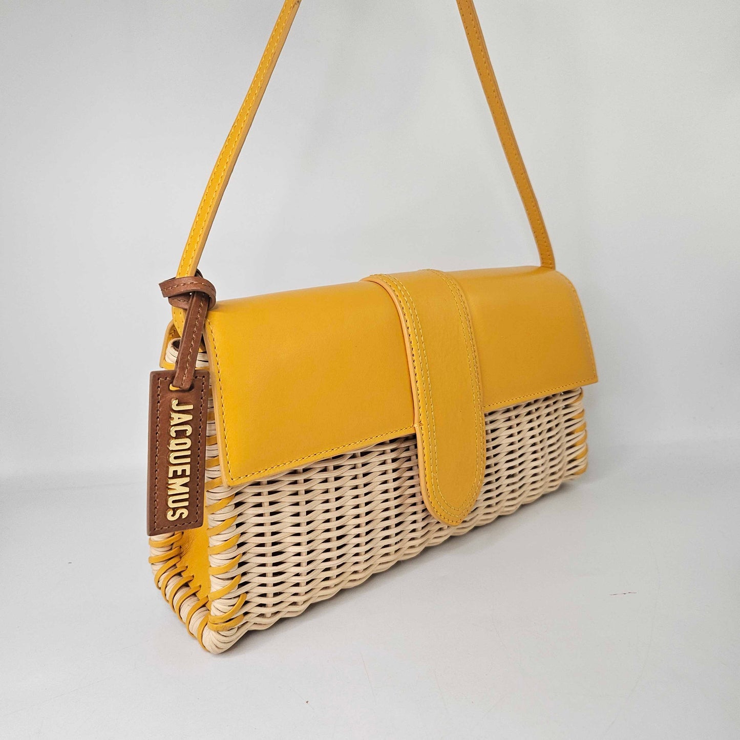 Le Bambino Long Osier Shoulder Bag in Yellow [ReSale]