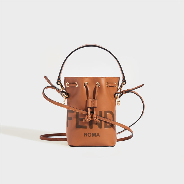 Mon Trésor Mini Bucket Bag in Brown