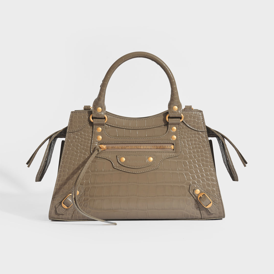 Small Neo Classic City Leather Bag in Beige