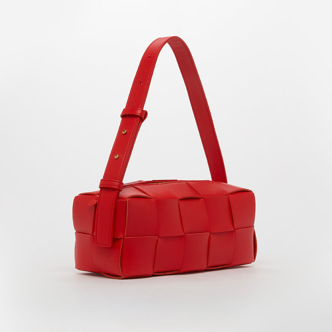 Small Brick Cassette Bag in Red