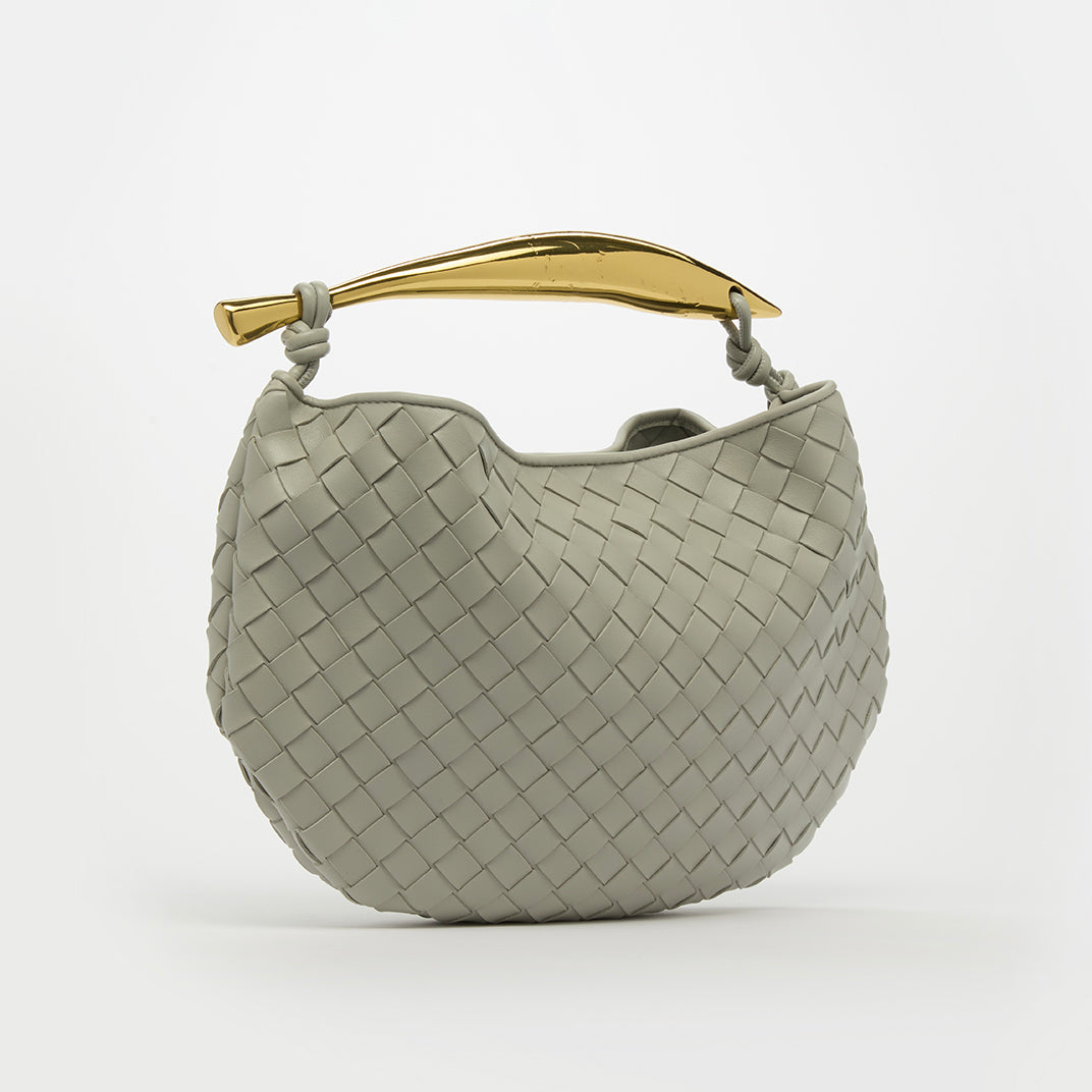 Classic Sardine Intrecciato Leather Bag in Grey