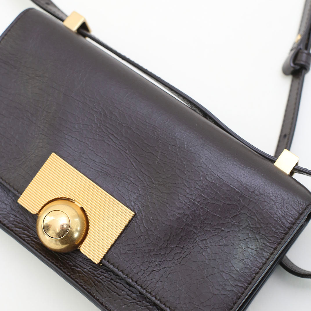 The Classic Mini Leather Shoulder Bag in Fondente [ReSale]