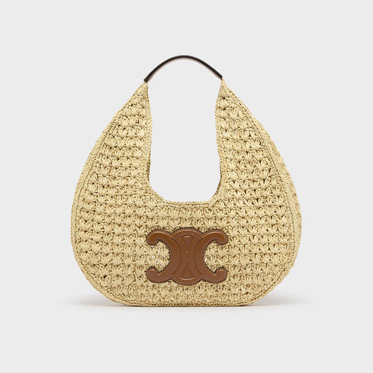 Classic Panier Hobo Bag in Raffia