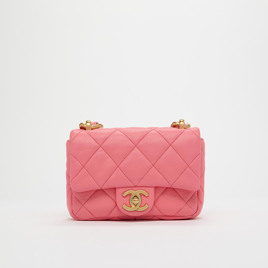 CC Funky Town Mini Lambskin Bag in Pink