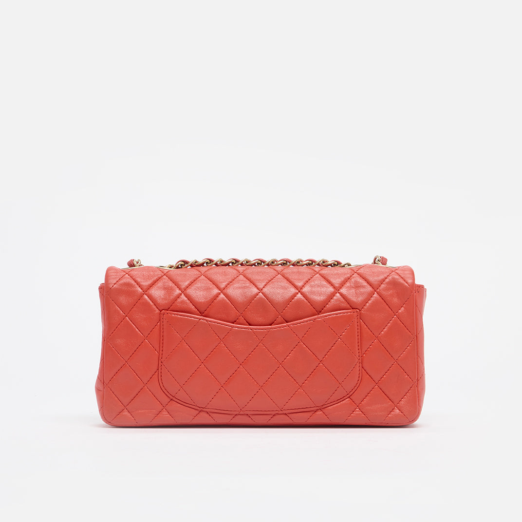 Classic East West Bag in Red Calfskin Leather