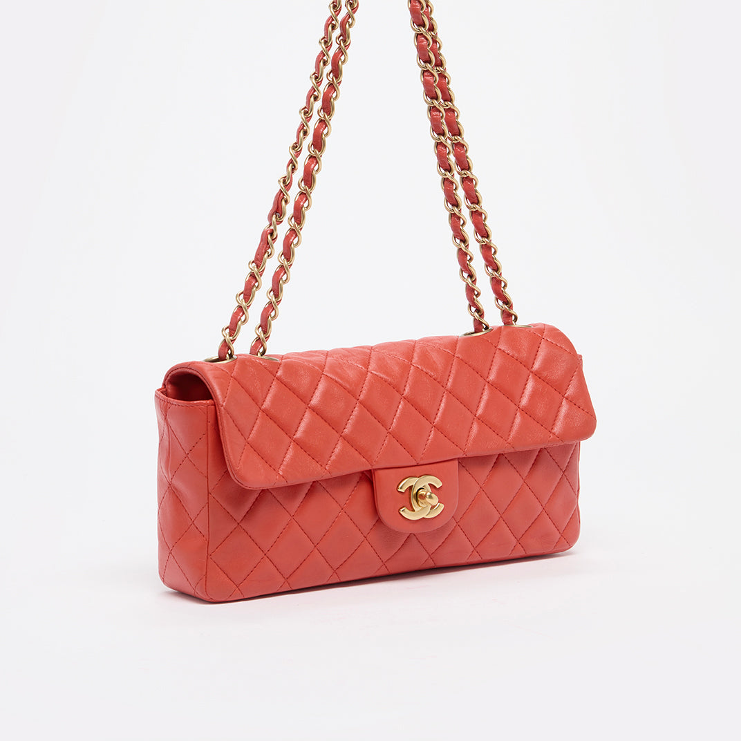 Classic East West Bag in Red Calfskin Leather