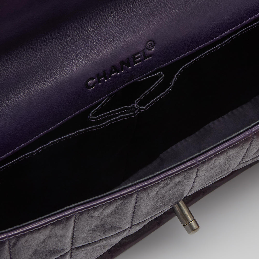 East West Bag in Dark Purple Lambskin 2000 - 2002