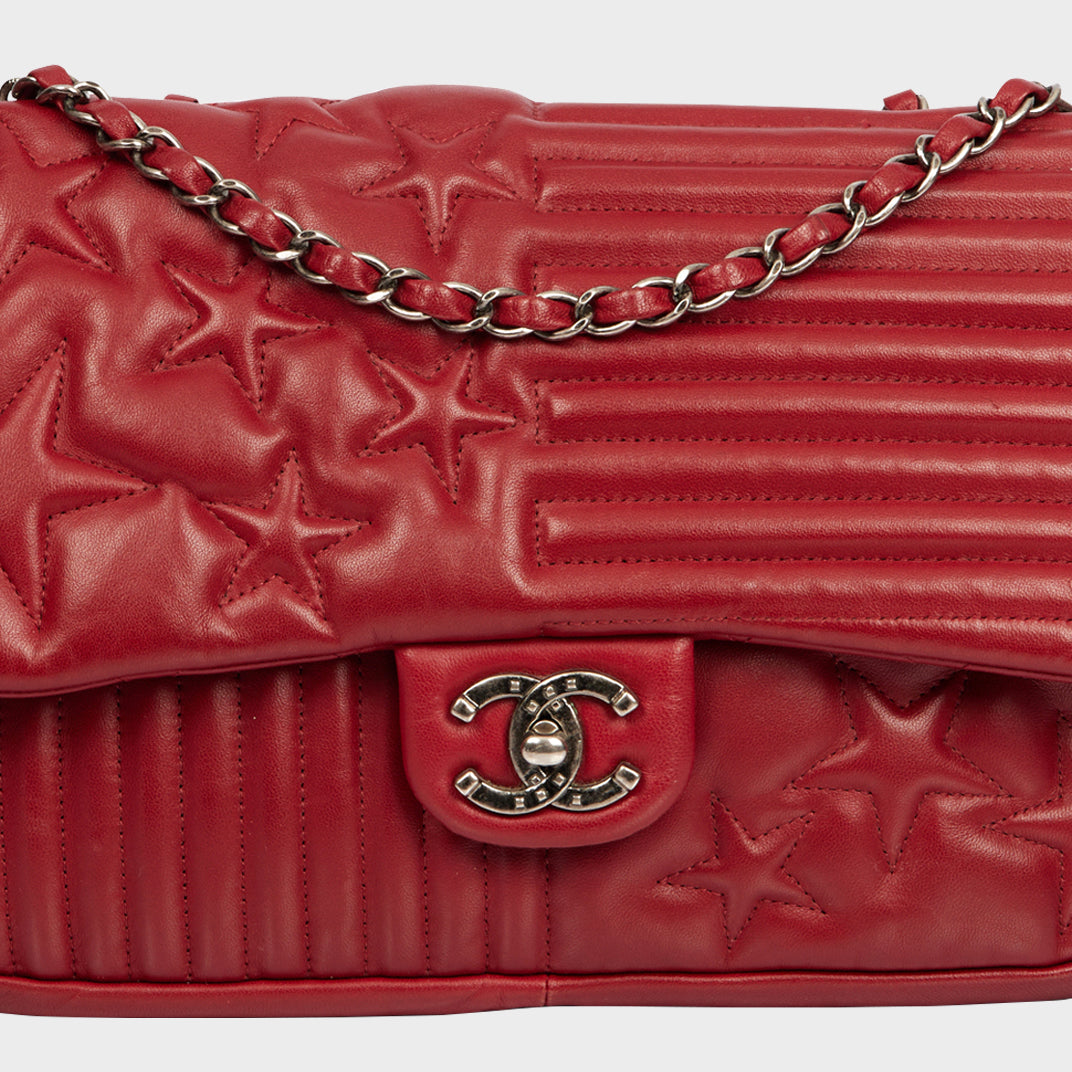 Paris Dallas Flap Bag in Red Leather