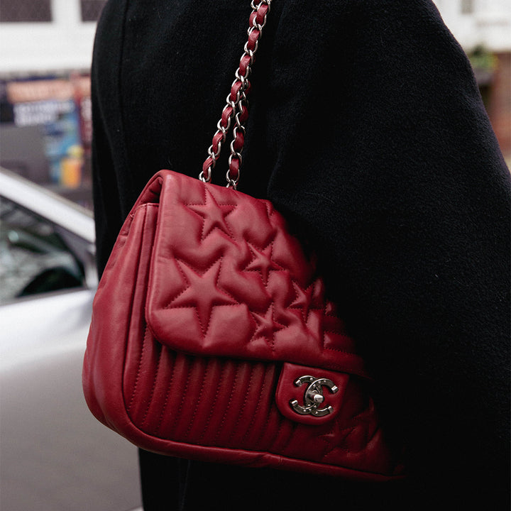 Paris Dallas Flap Bag in Red Leather