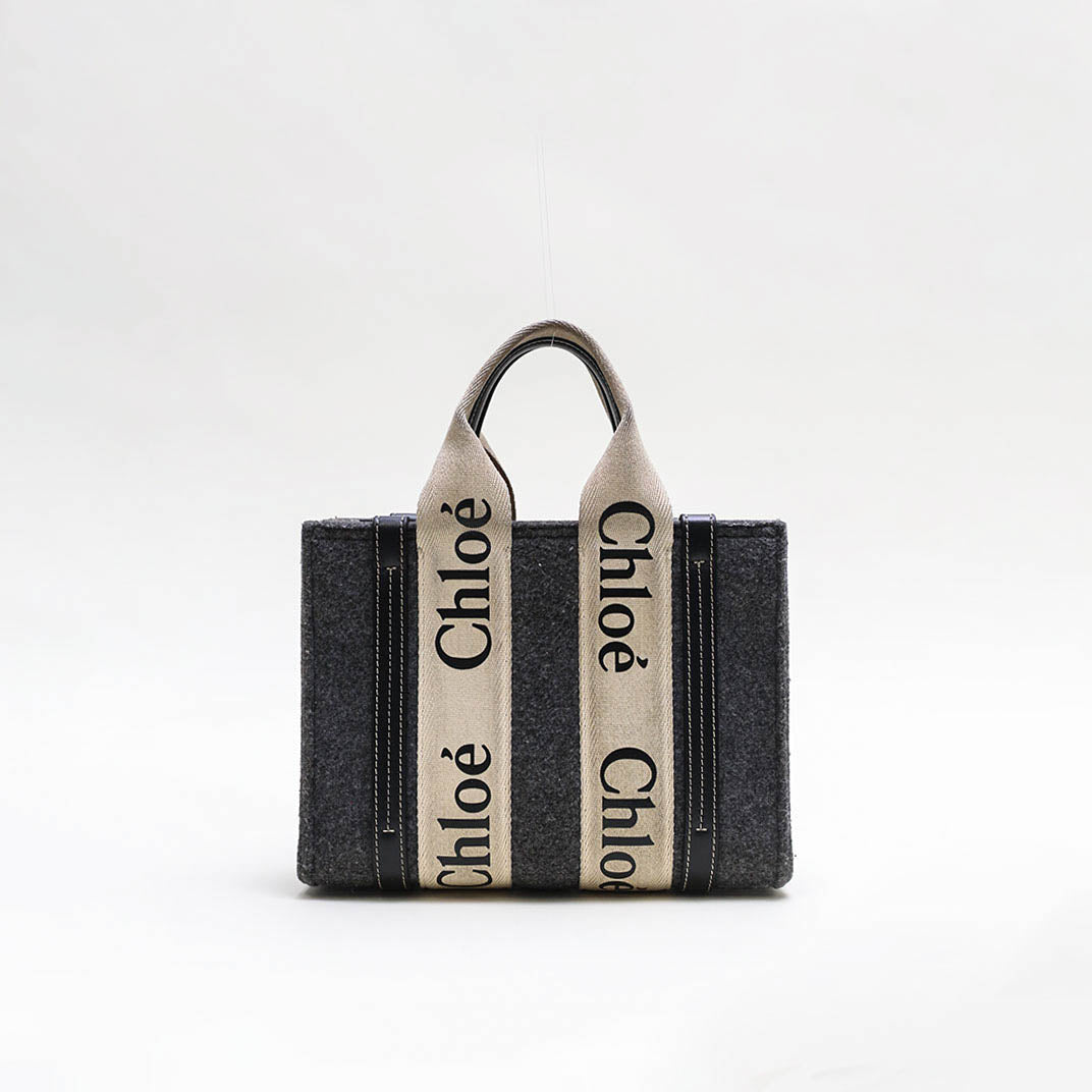 Small Woody Tote Bag in Grey [ReSale]