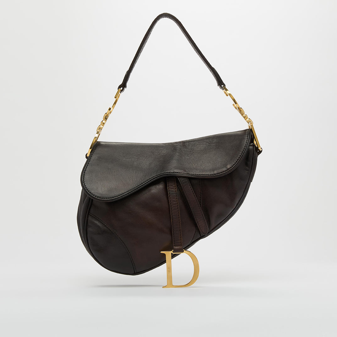 Saddle Bag in Dark Brown Leather