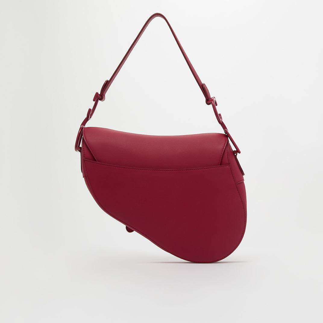 Saddle Bag in Red Calfskin