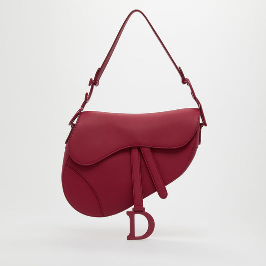 Saddle Bag in Red Calfskin