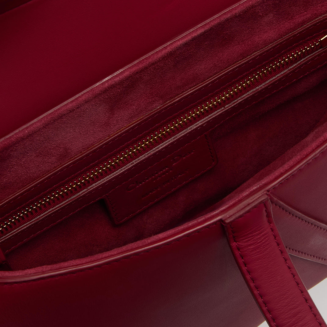 Saddle Bag in Red Calfskin