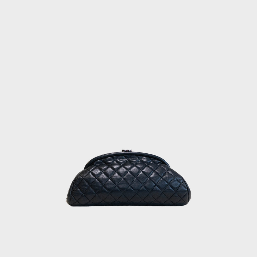 Small Clutch Bag in Quilted Black Leather 2012