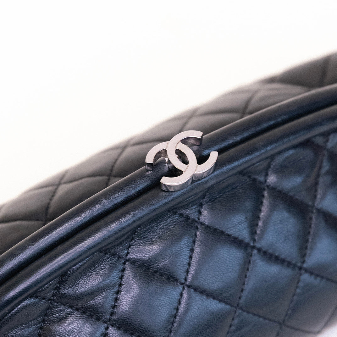 Small Clutch Bag in Quilted Black Leather 2012