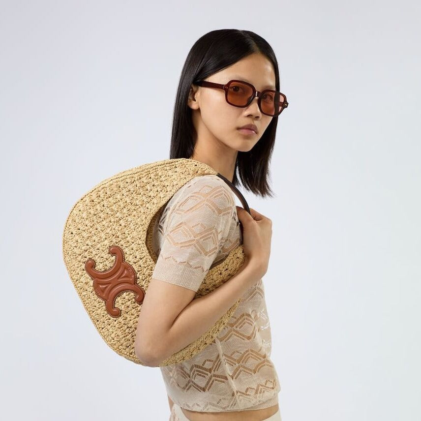 Classic Panier Hobo Bag in Raffia