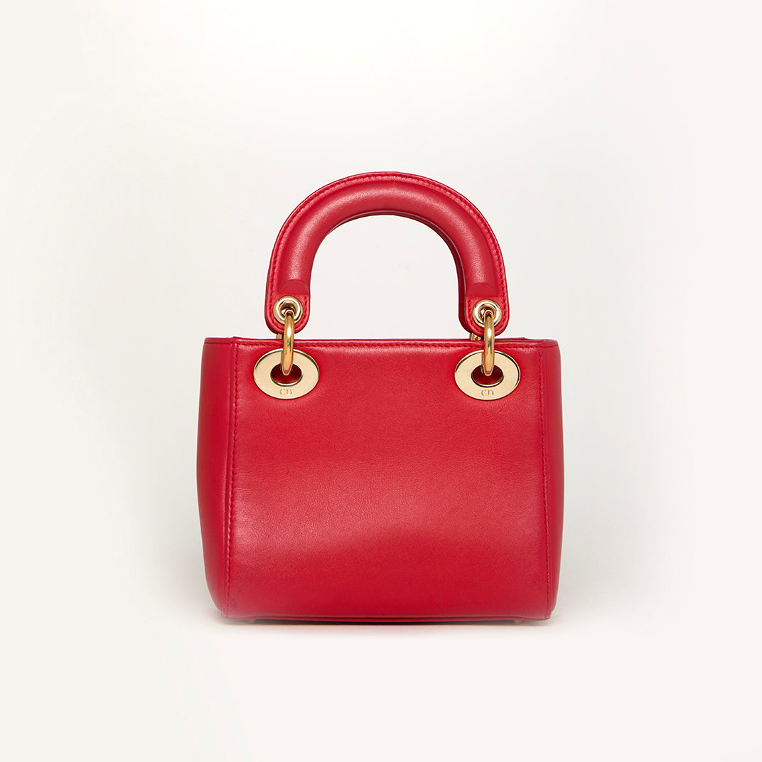 x Niki de Saint Phalle Mini Lady Dior in Red Leather