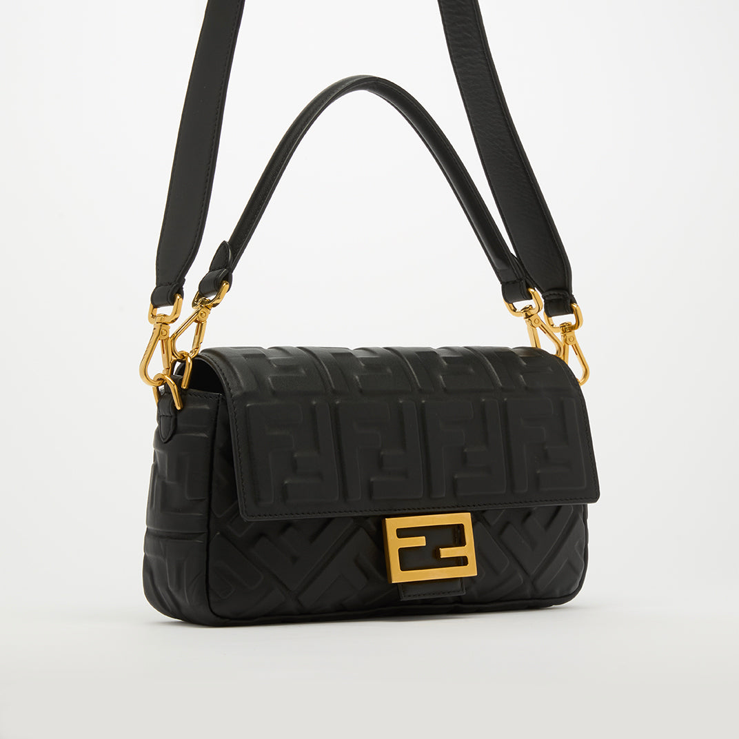 Fendi baguette bag black on sale