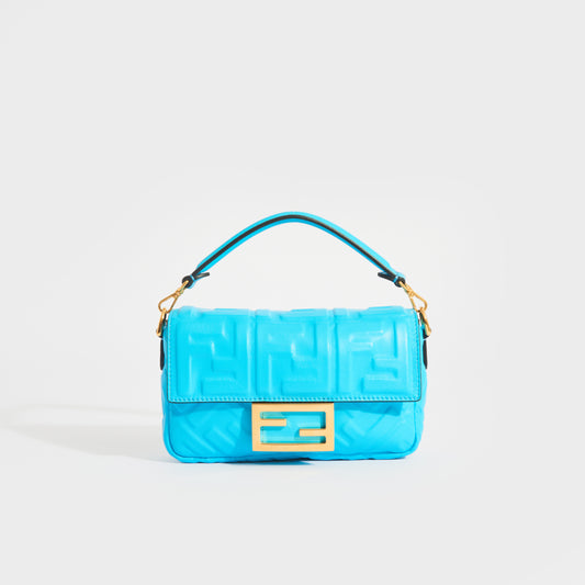 Mini Baguette in Turquoise Embossed Leather [ReSale]